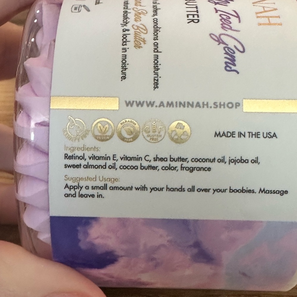 Aminnah Natural My Iced Gems Boobies Butter - Picture 4 of 4